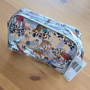 Vera Bradley "Merry Mischief Snowy Day" Transparent Clear Cosmetic Bag